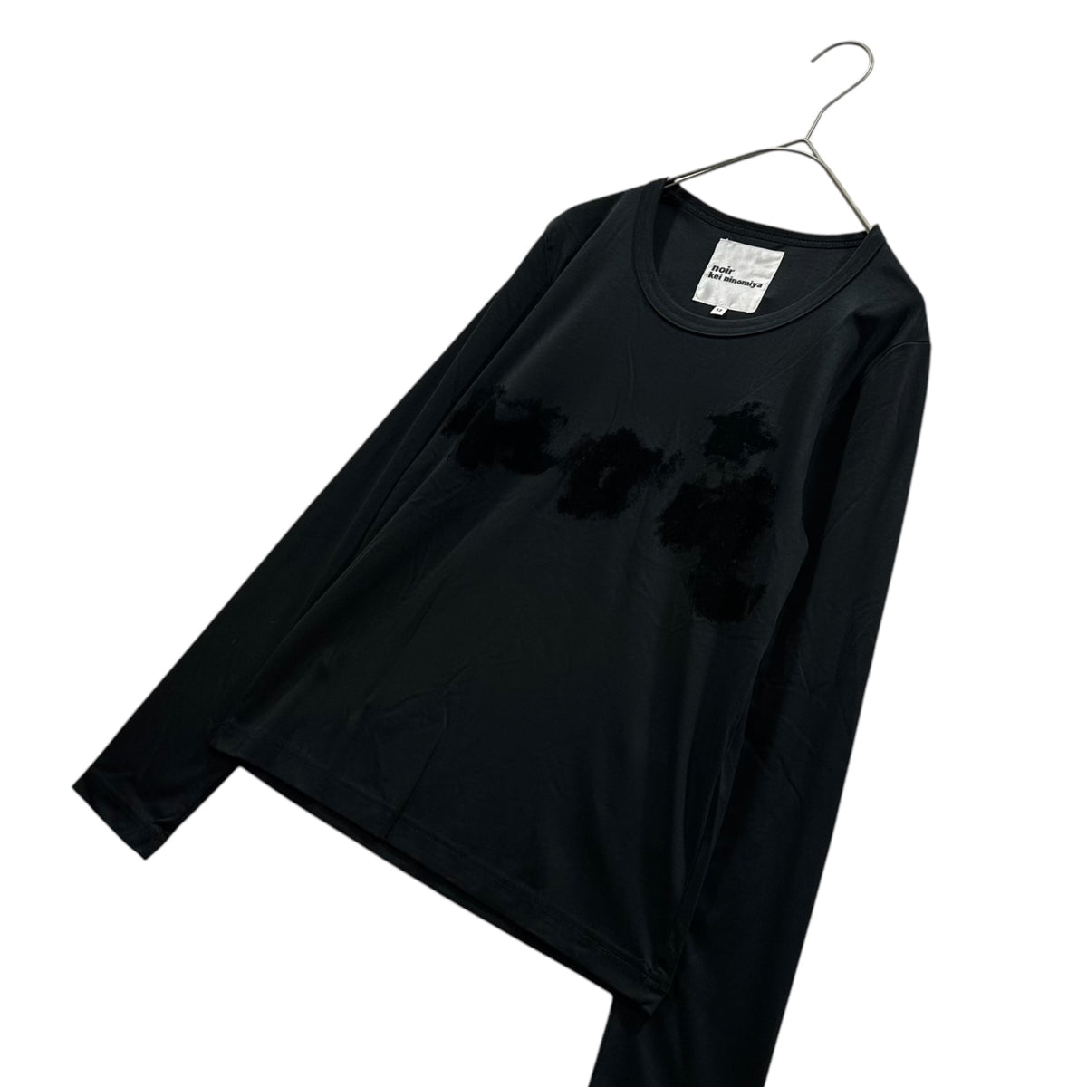 noir kei ninomiya 13SS Flock Print T-Shirt Black Size XS