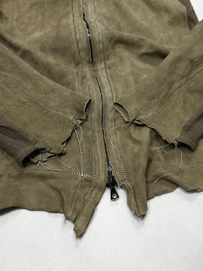 Isaac Sellam Experience Green Switching Zip Cardigan Size XS