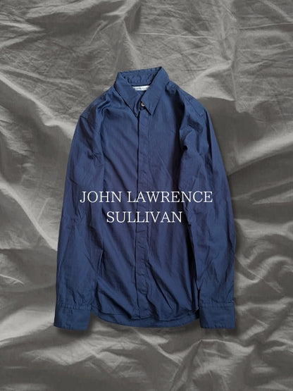 JOHN LAWRENCE SULLIVAN Cotton Fly Front Shirt Sleek Size S