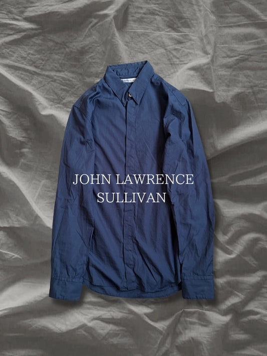 JOHN LAWRENCE SULLIVAN Cotton Fly Front Shirt Sleek Size S
