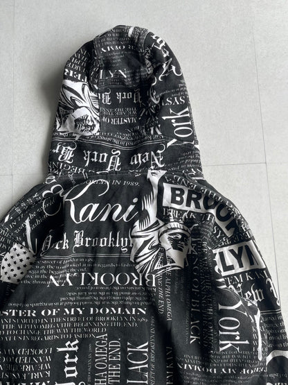 Karl Kani Black Zip Hoodie Size L