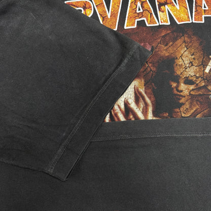 NIRVANA 90s Kurt Cobain Memorial Euro T-Shirt Size XL