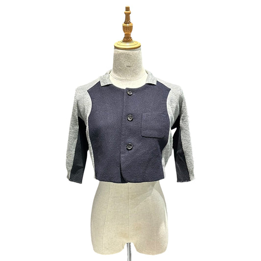 COMME des GARCONS 93AW Melton Knit Jacket Size FREE