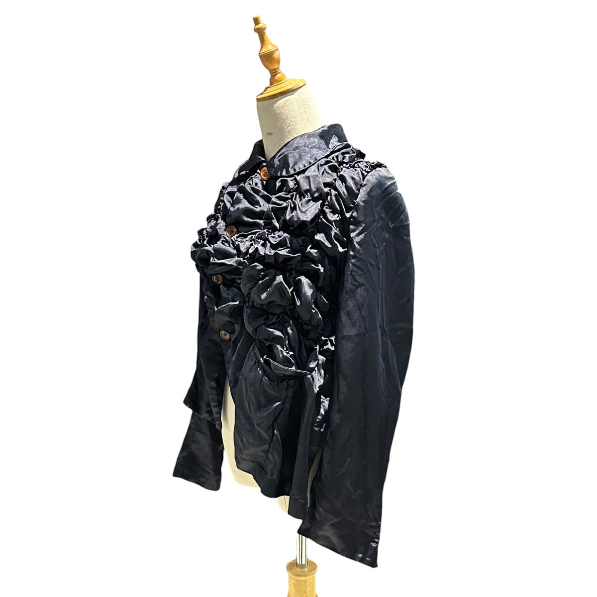 CDG CDG 26SS Gathered Round Collar Jacket Navy Size S