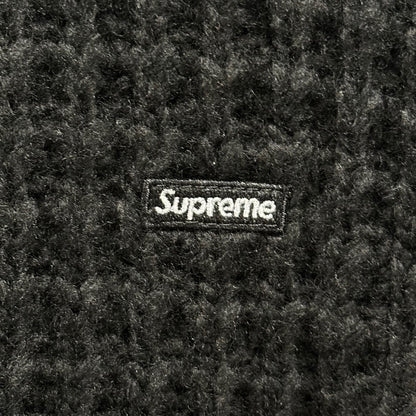 SUPREME 25AW Small Box Logo Waffle Sweater Black Size XL