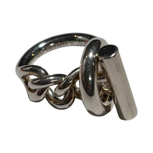 HERMES Echappe Croisette GM Silver925 Ring Size JP 10