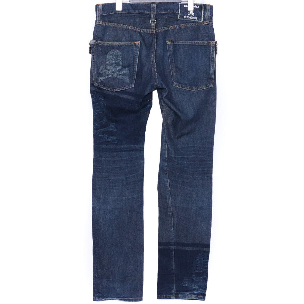 MASTERMIND JAPAN Timeless Jacquard Skull Denim Blue Size S