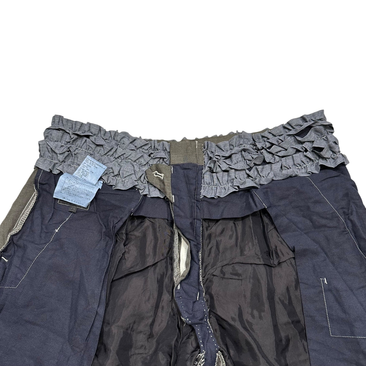 COMME des GARCONS HOMME PLUS 99SS Back-Ruffle Slacks Size L