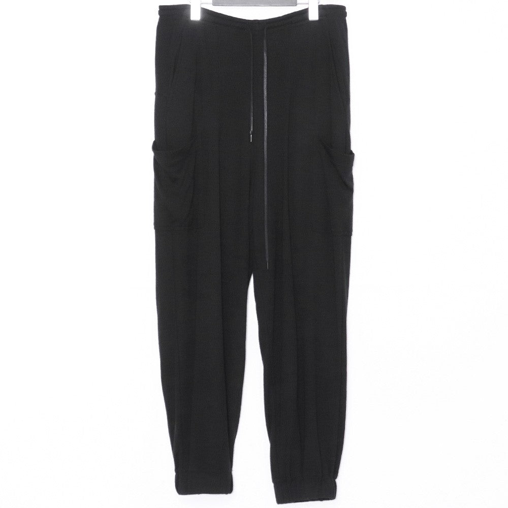 THE VIRIDI-ANNE 23AW Wool Jersey Trousers Black Size 3