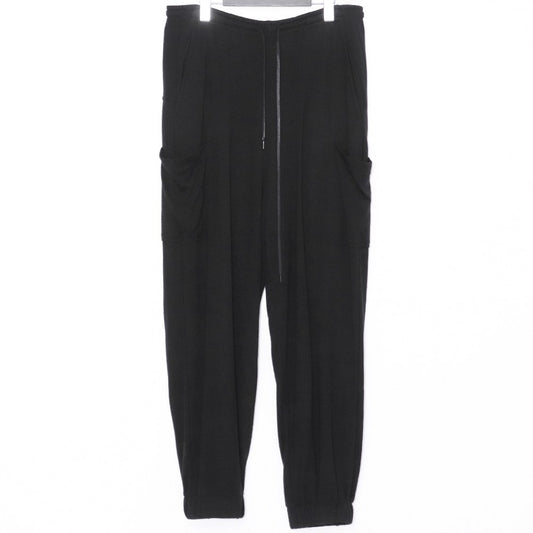 THE VIRIDI-ANNE 23AW Wool Jersey Trousers Black Size 3