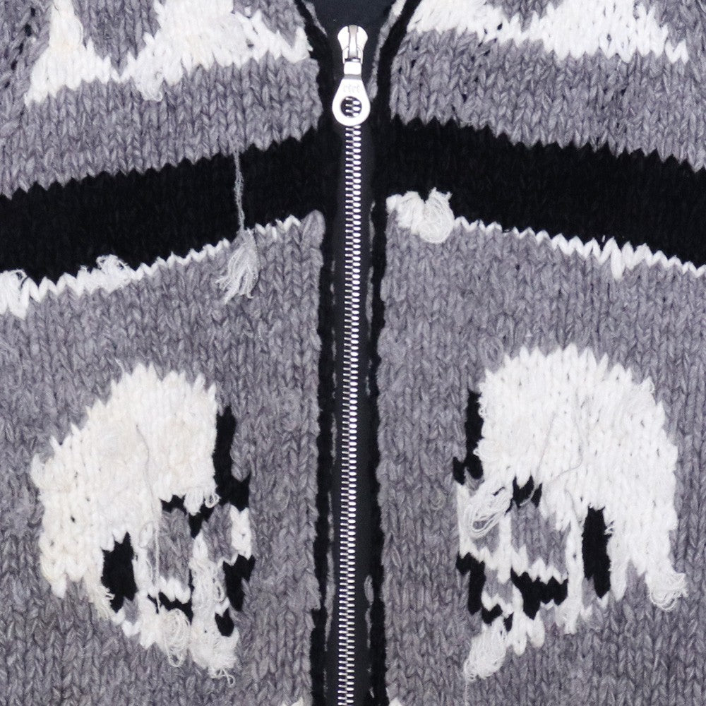 MASTERMIND JAPAN Shawl Collar Zip Knit Black Size XS