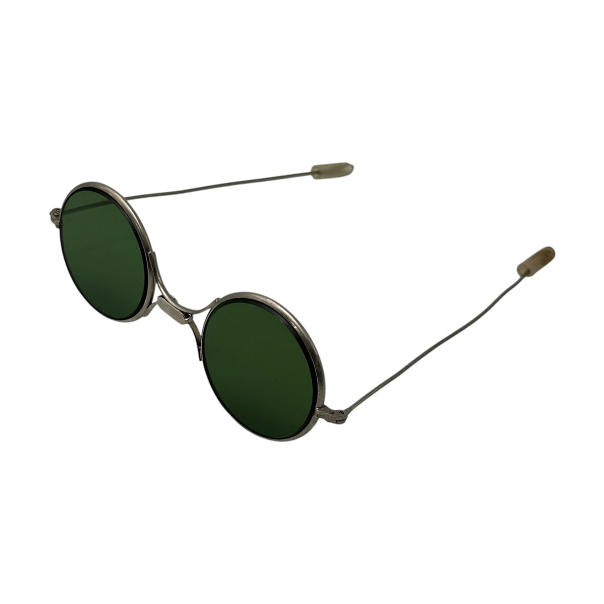 antique 1920s X-Bridge Metal Frame Sunglasses Silver