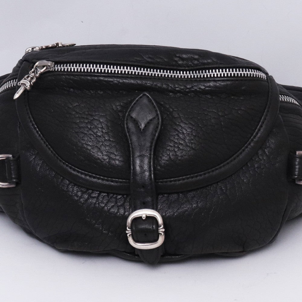Chrome Hearts #1 Snat Pack Leather Waist Bag Black Size #1