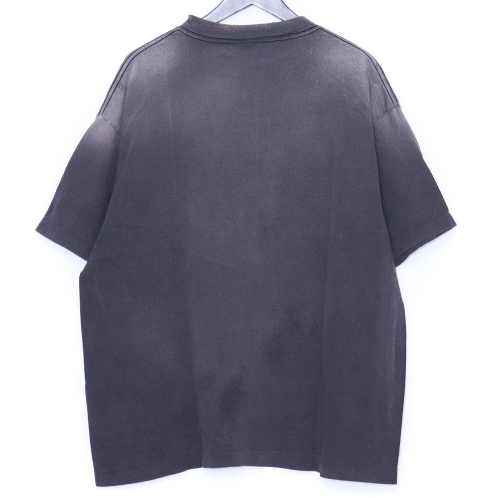 SAINT MICHAEL 25SS Egg Print T-Shirt Black Size L