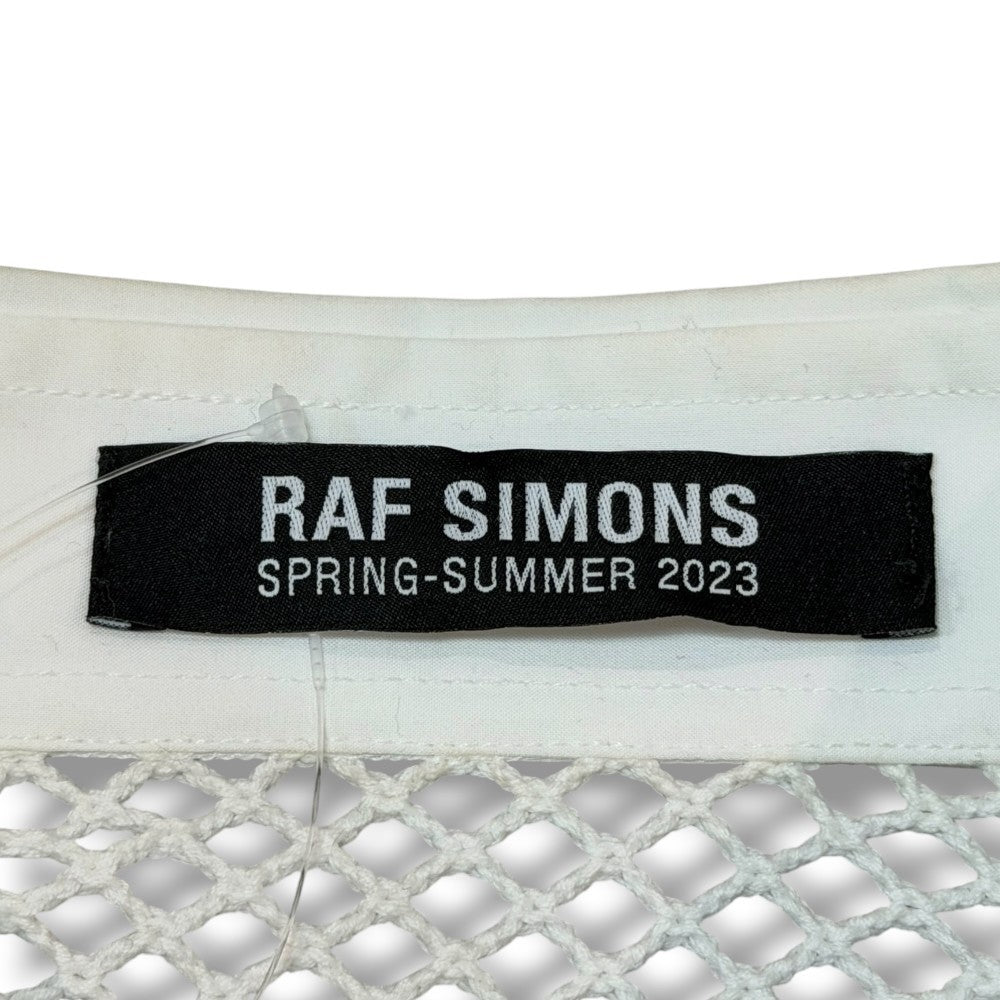 RAF SIMONS 23SS Mesh Long Sleeve Shirt White Size 46