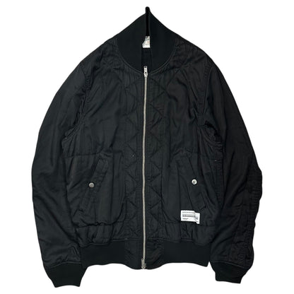 UNDERCOVER 17SS MA-1 Twill Bomber Jacket Black Size 1