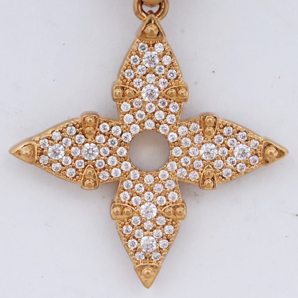 LOUIS VUITTON LV Rope Pendant Necklace Gold Size F