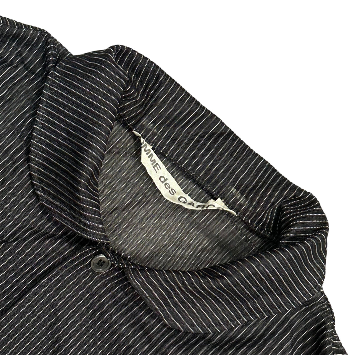 COMME des GARCONS 80s Sheer Stripe Button-Up Size FREE