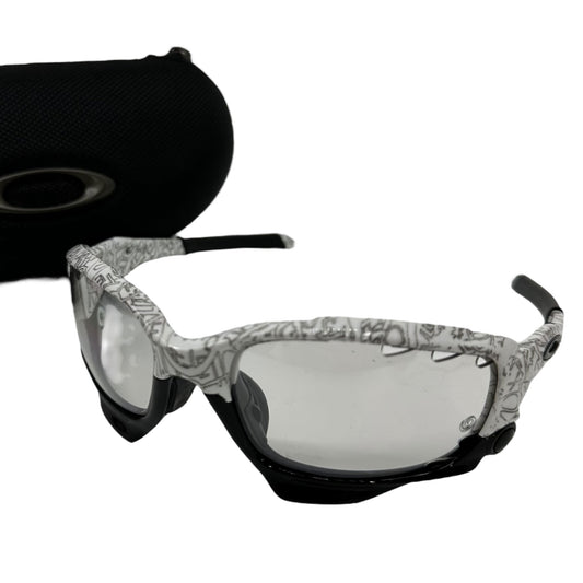 OAKLEY Racing Jacket White Black Ghost Text Made in USA