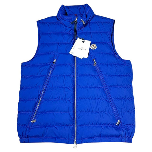 MONCLER ALBYT GILET Down Vest Blue Size 5