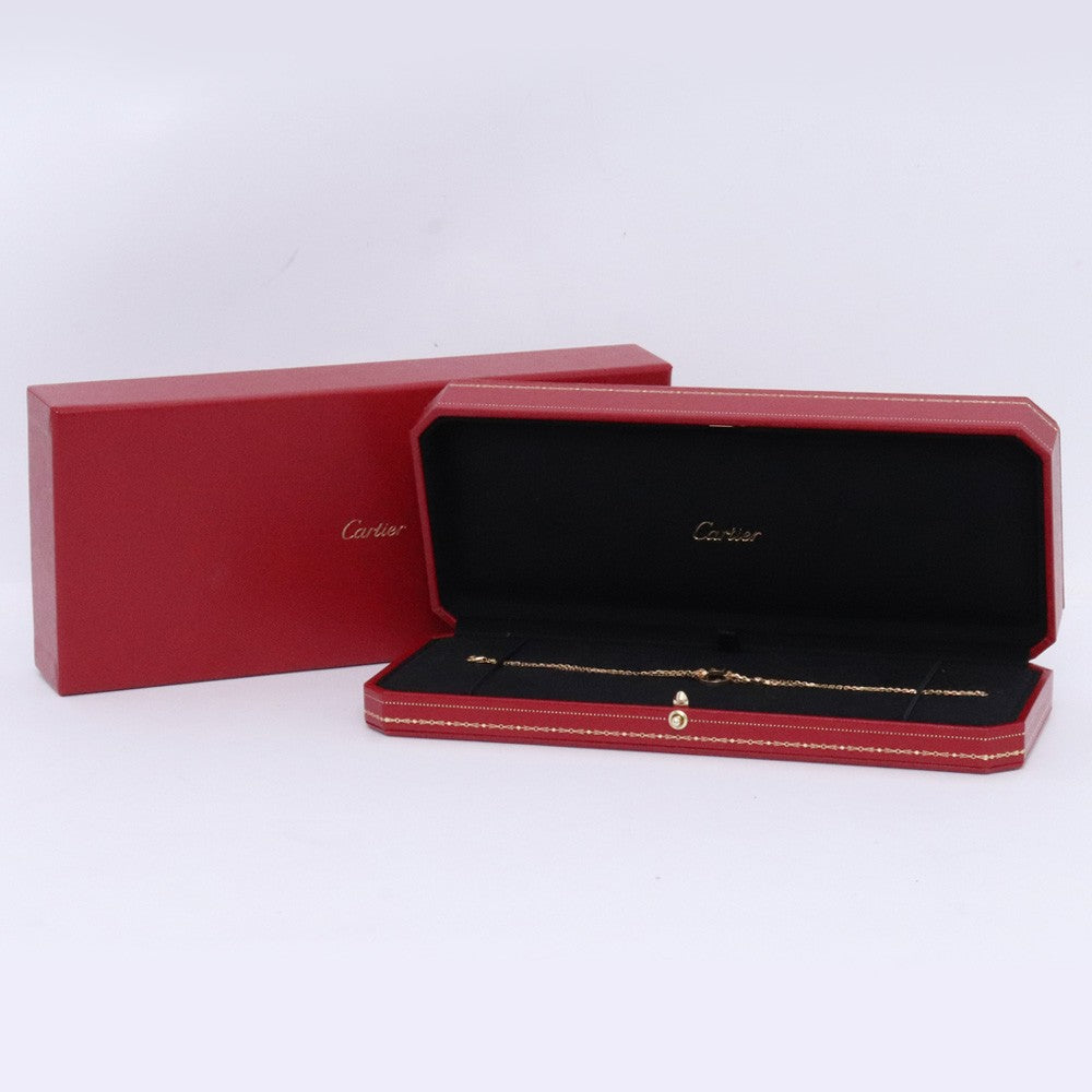 CARTIER LOVE Circle 18K YG Diamond Bracelet Size 18.7CM