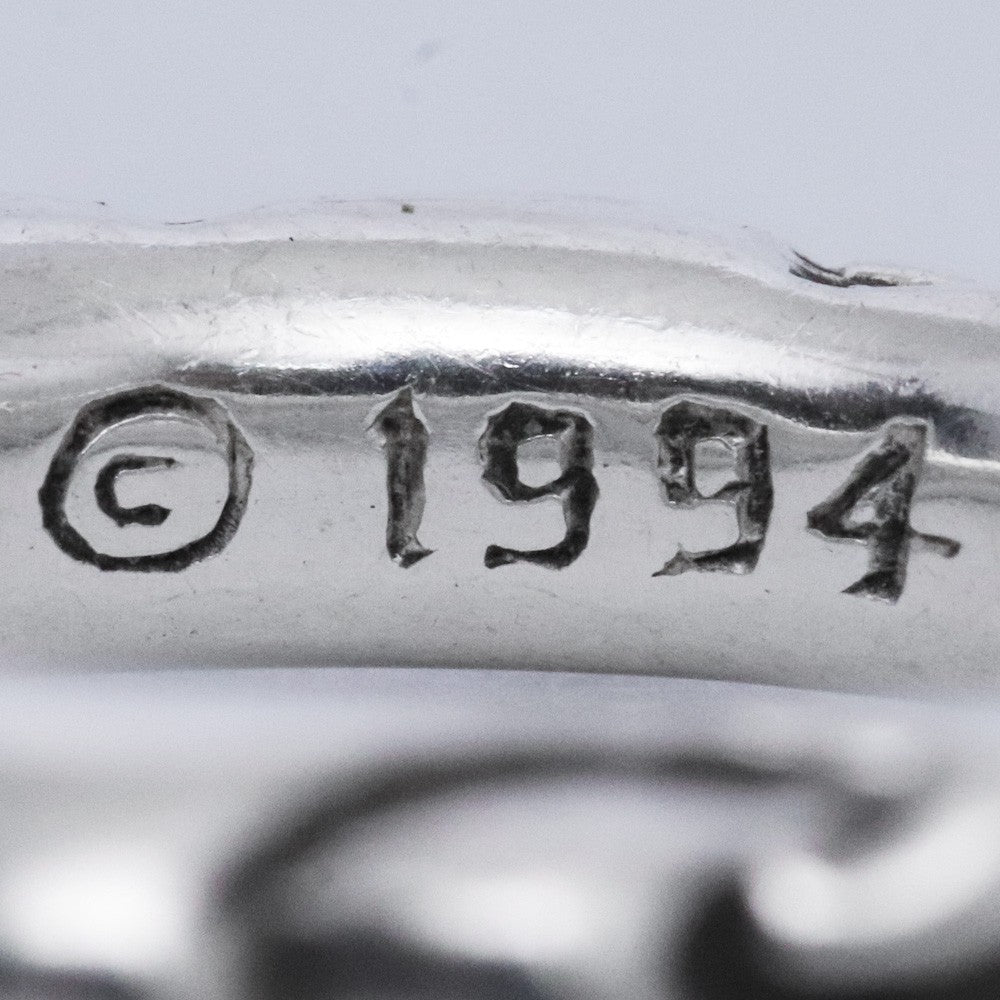 CHROME HEARTS SCRL Band Ring Silver Size JP 14