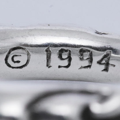 CHROME HEARTS SCRL Band Ring Silver Size JP 14