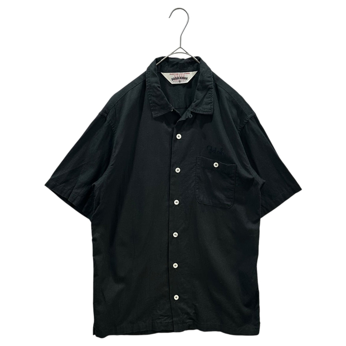 GOODENOUGH 00s Back Logo Bowling Shirt Black Size M
