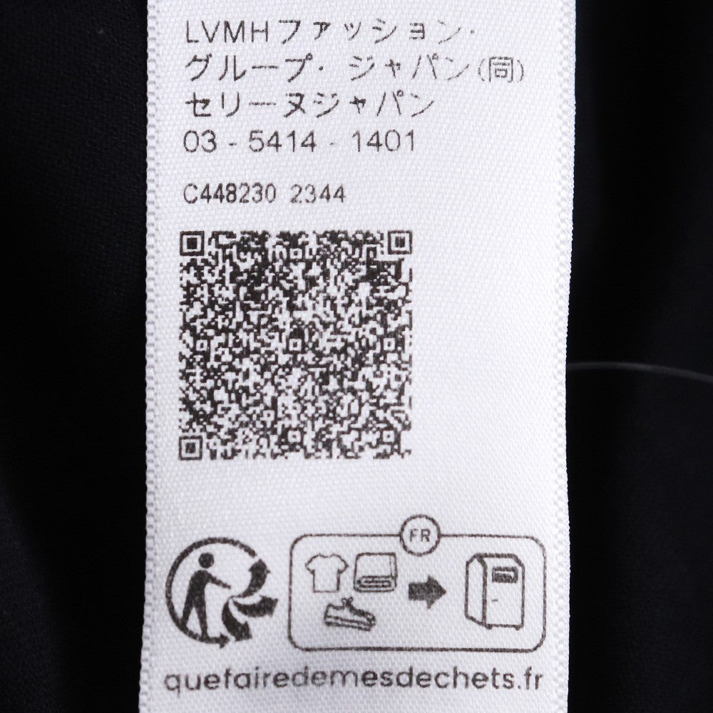 CELINE 38AW Small Logo Print Loose T-Shirt Black Size XS