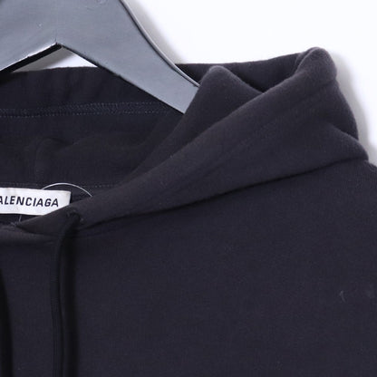 BALENCIAGA Back Logo Hoodie Black Size S
