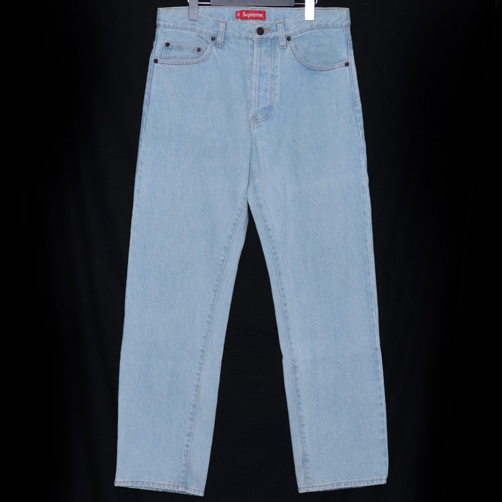 SUPREME 22AW Washed Regular Jeans Light Indigo Size 30