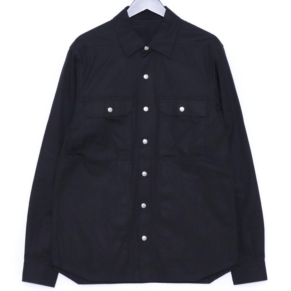 RICK OWENS 21SS Oversized Shirt Jacket Black Size 48