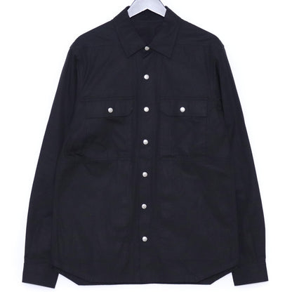 RICK OWENS 21SS Oversized Shirt Jacket Black Size 48