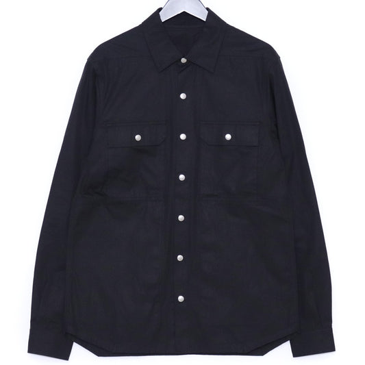 RICK OWENS 21SS Oversized Shirt Jacket Black Size 48