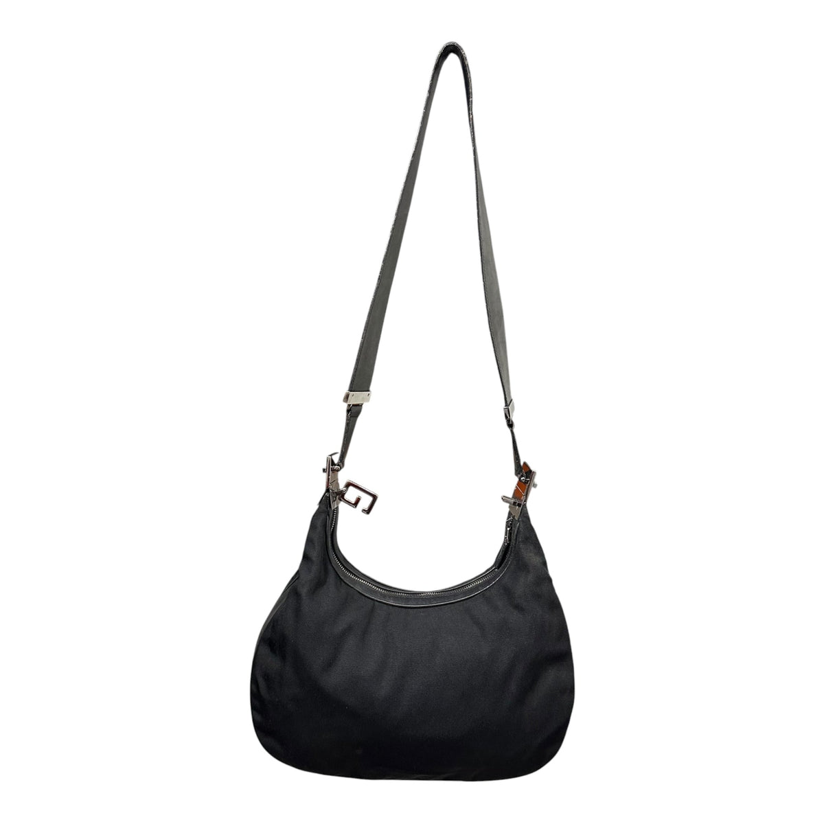 GUCCI 01SS Tom Ford 2way Nylon Leather Hobo Bag