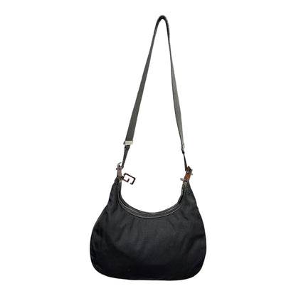 GUCCI 01SS Tom Ford 2way Nylon Leather Hobo Bag