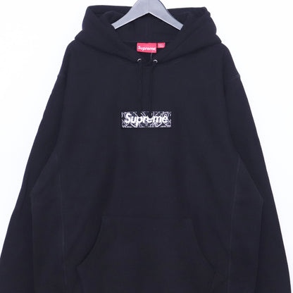 Supreme 19AW Bandana Box Logo Hoodie Black Size XL