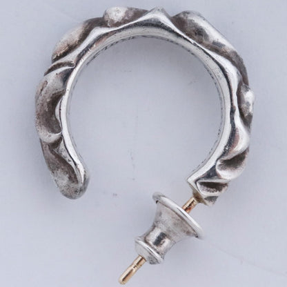 CHROME HEARTS Hoop Scroll Earring Silver Size F
