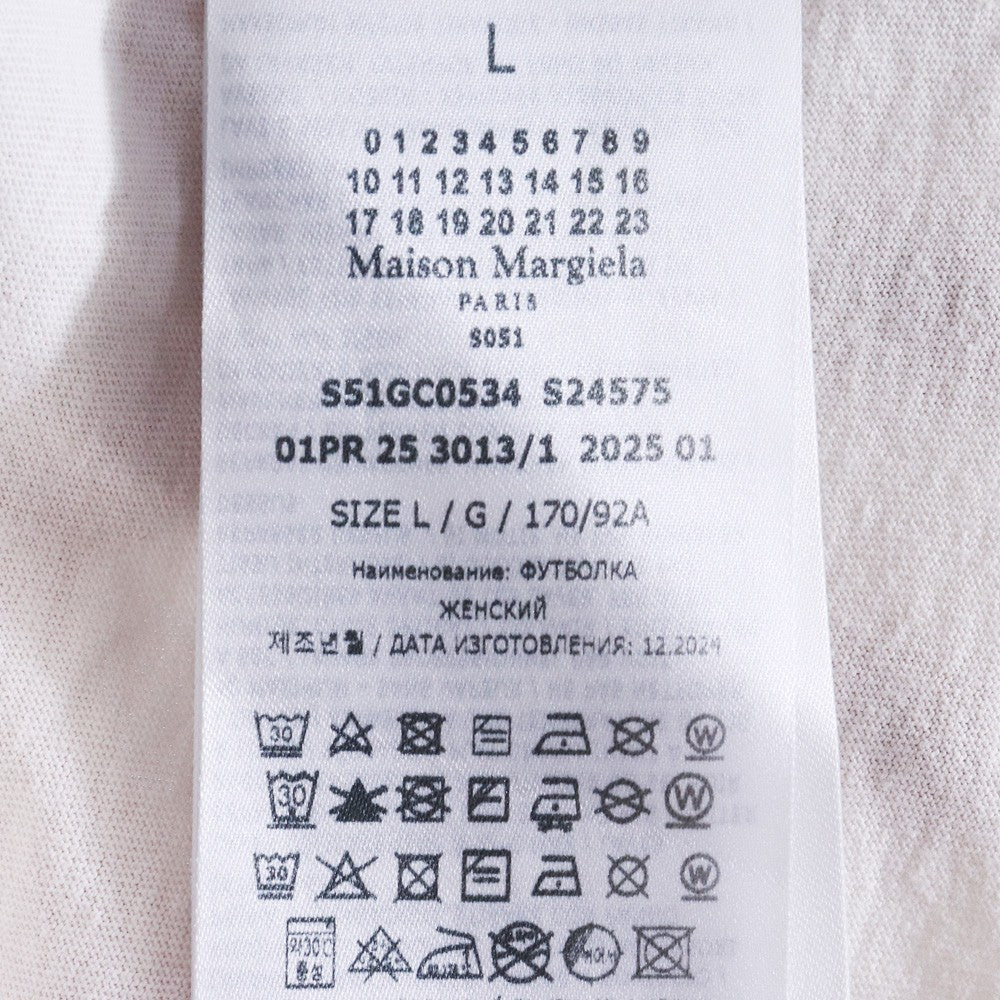 MAISON MARGIELA Stamp Logo T-Shirt Ivory Size L