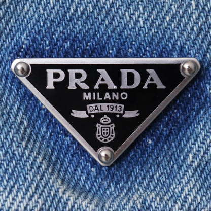 PRADA 22AW Triangle Logo Denim Jacket Indigo Size XL