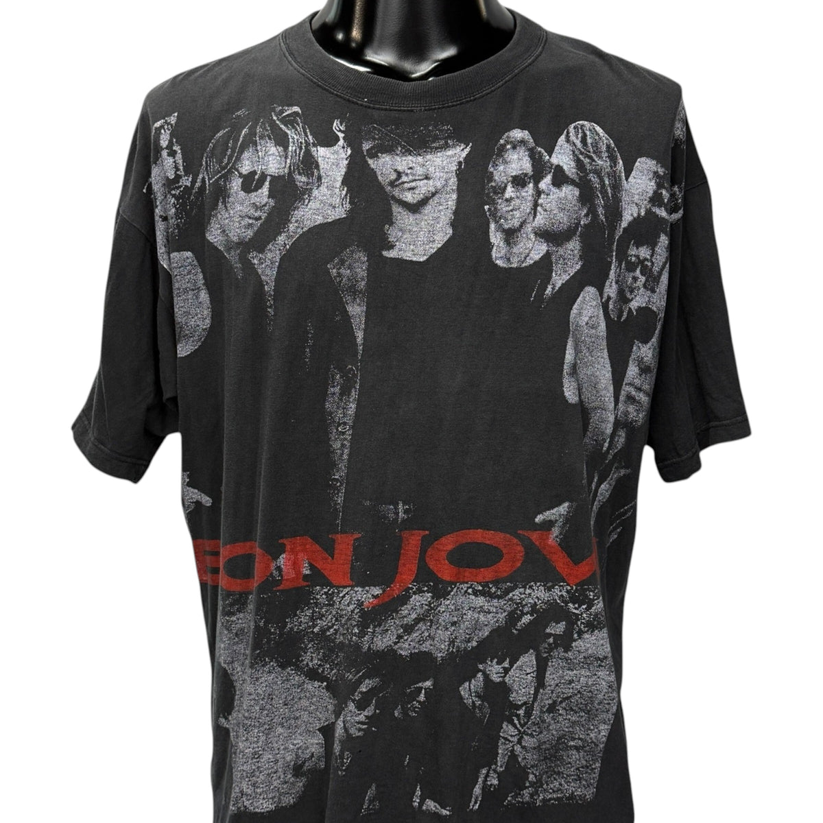 BON JOVI 90s Vintage "Keep The Faith" AOP T-Shirt Size XL