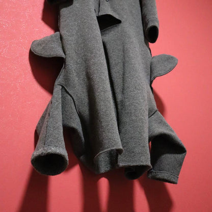 Y's 00s Asymmetric Sleeve Inside-Out Wool Coat Brown Size 3