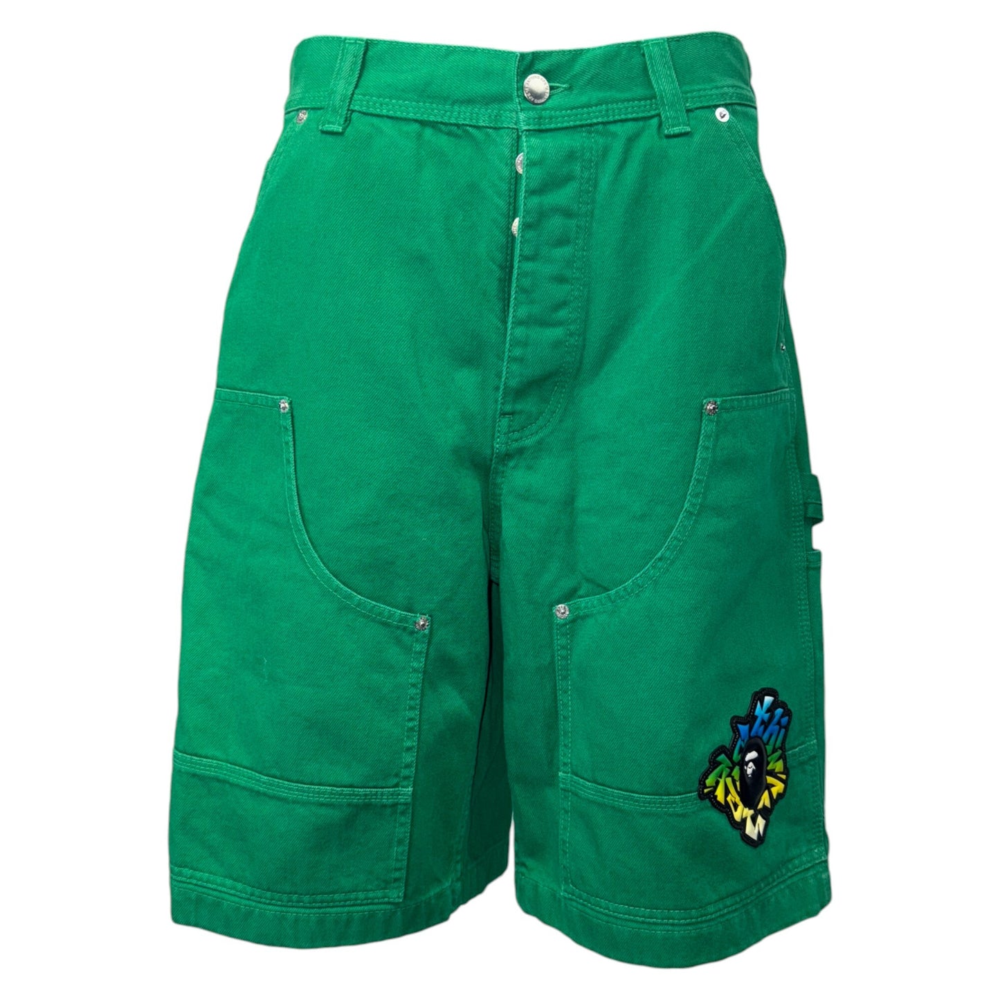 Bape PATCH 2-Tone Washed Work Shorts Size L