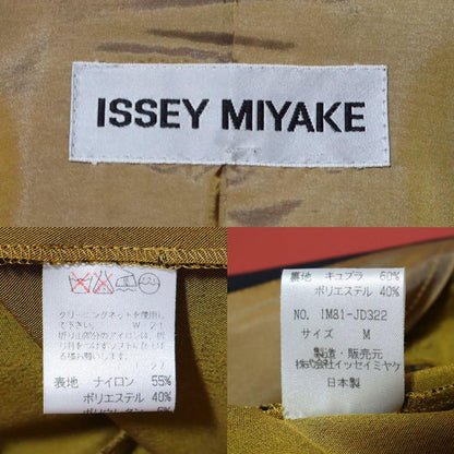 ISSEY MIYAKE 98SS Khaki Glossy Mao Collar Jacket Size M