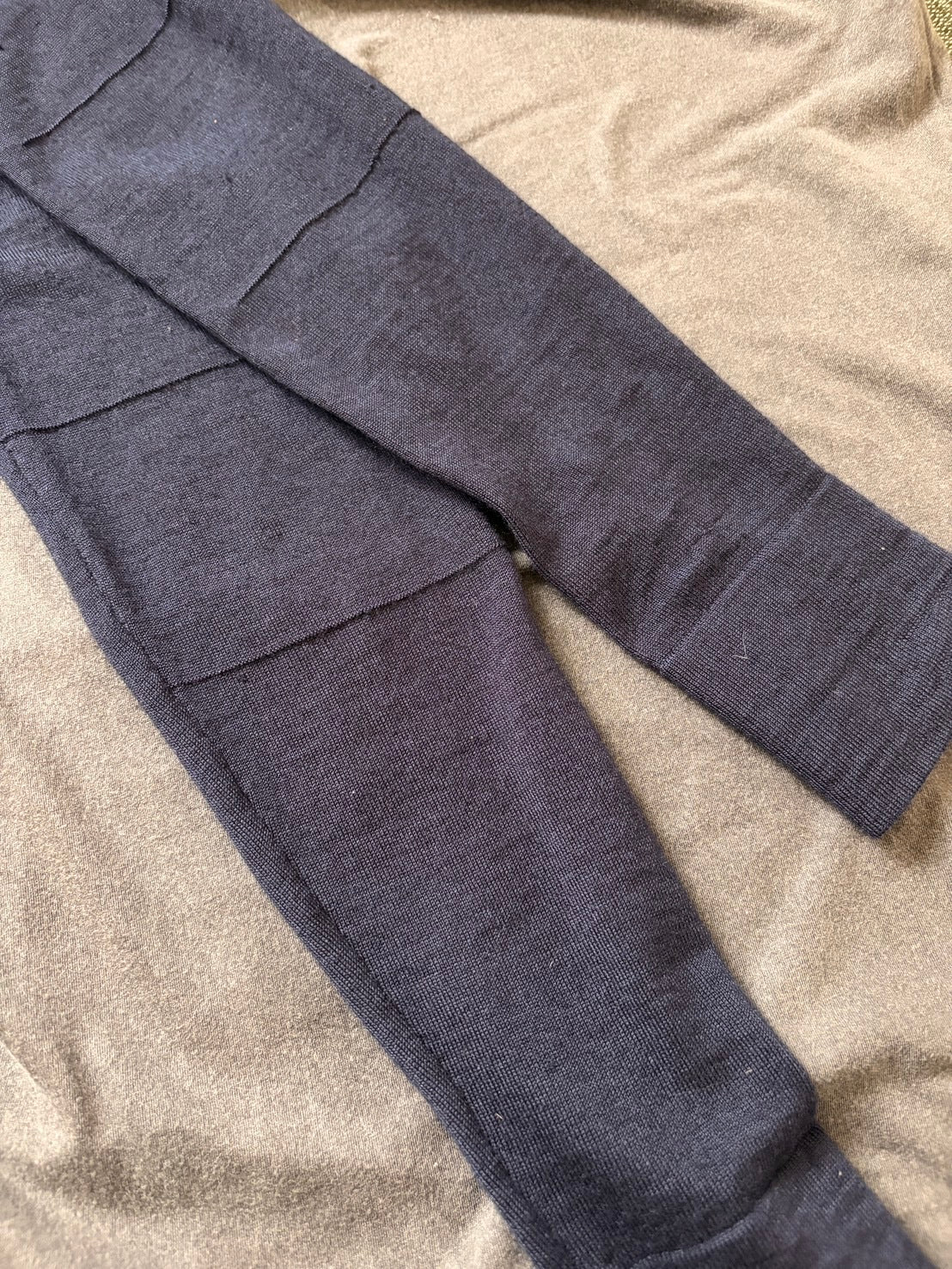BALENCIAGA AW12 Wool Silk Panel Knit Cardigan Navy Size XS