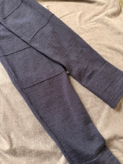 BALENCIAGA AW12 Wool Silk Panel Knit Cardigan Navy Size XS