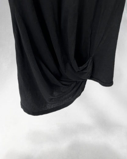 SILENT DAMIR DOMA Twisted Raw-Edge T-Shirt Black Size XS
