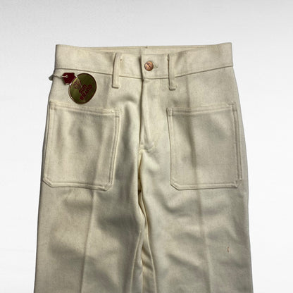 Wrangler 60s Deadstock Wool Flannel Flare Pants Size W28×L34