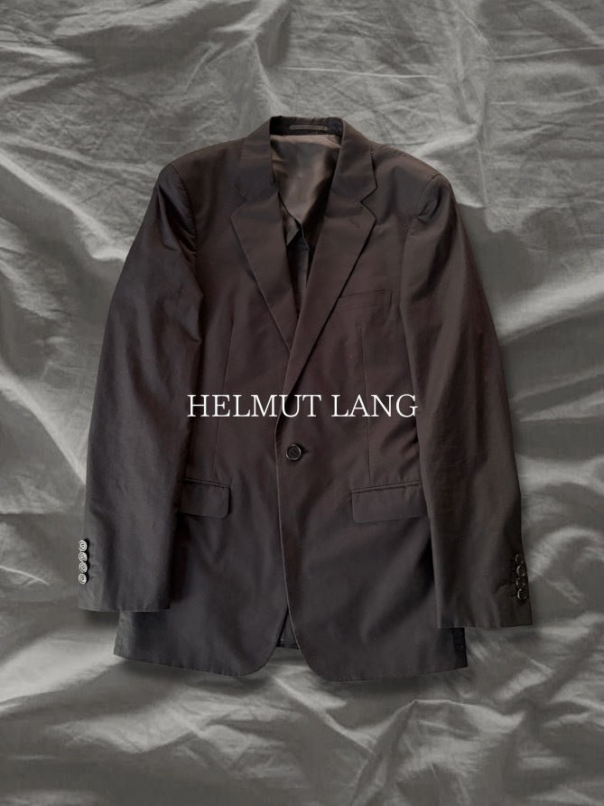 HELMUTLANG SS17 Cotton 1-Button Tailored Blazer Black Size 36R