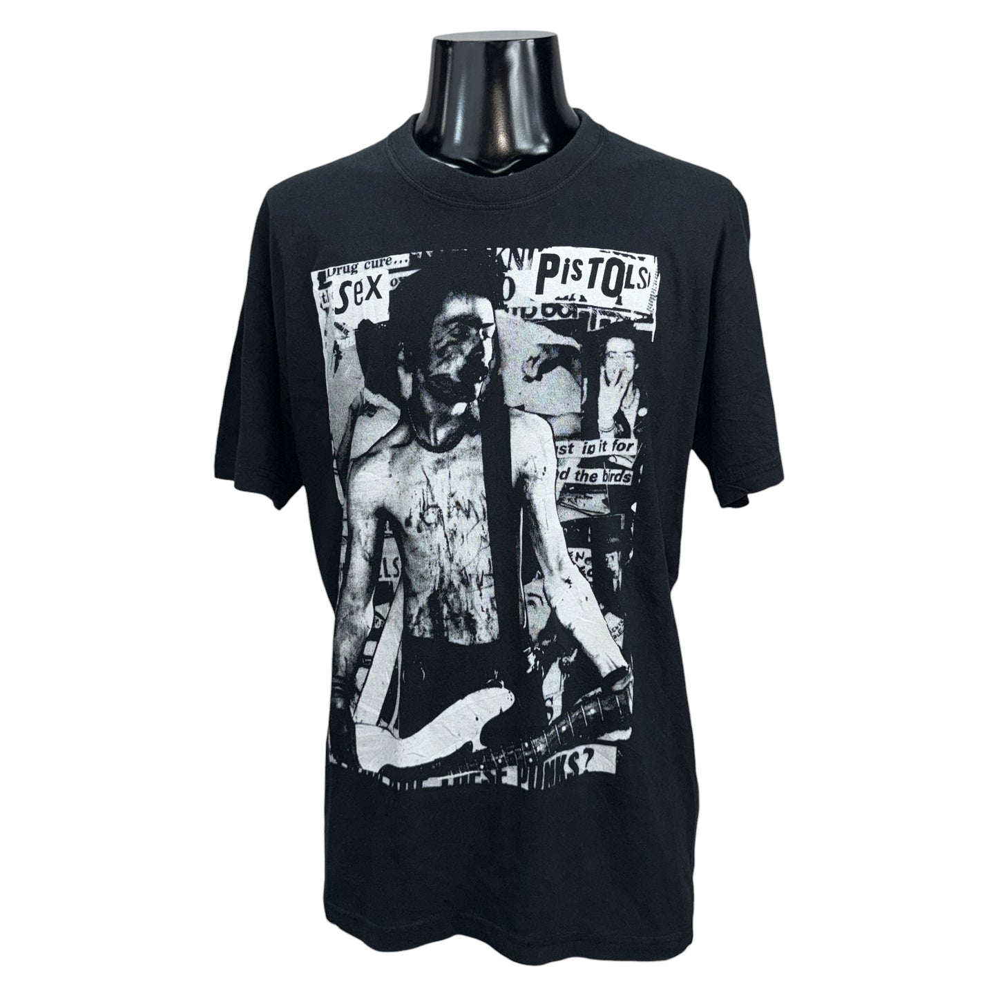 SEX PISTOLS 90s 00s "SID VICIOUS" Photo Fade T-Shirt Size L